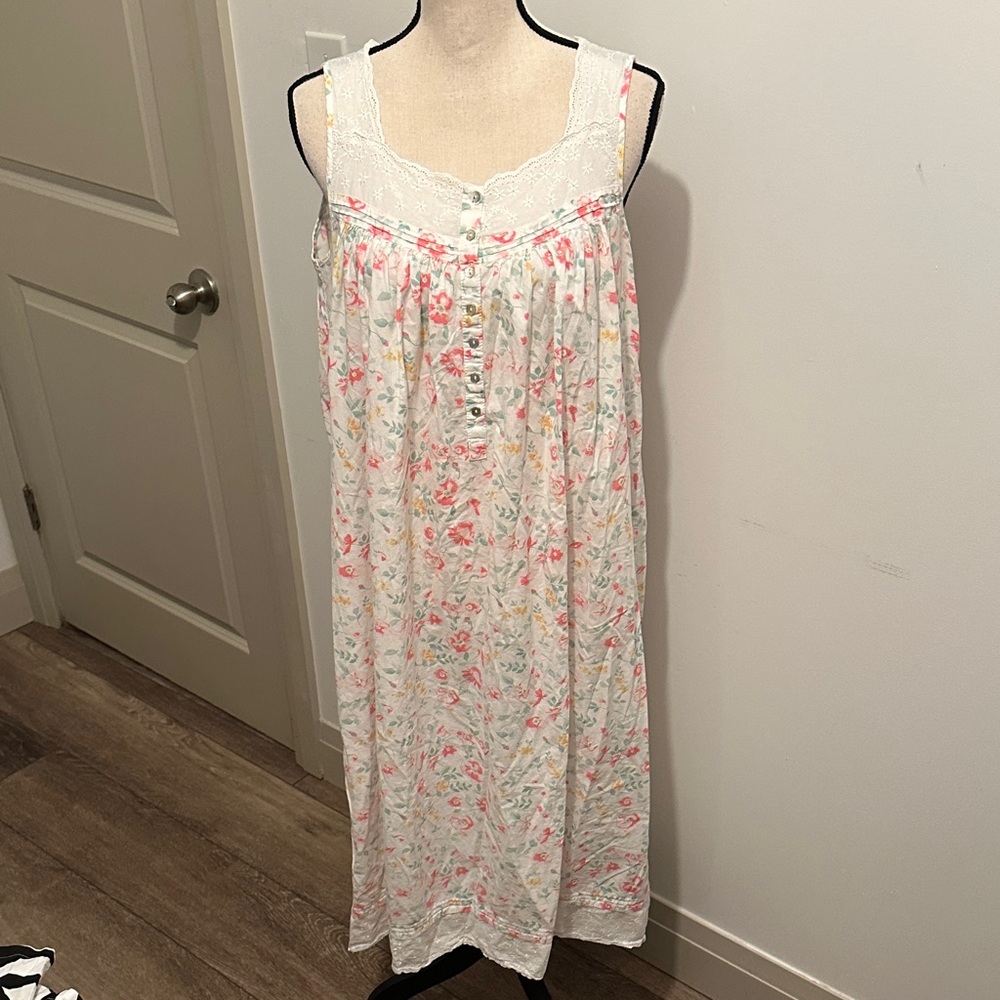 Eileen West Ballet Floral Cotton Nightgown
